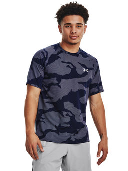 Under Armour - UA Velocity Jaccard Camouflage Short Sleeve Navy Blue T-Shirt