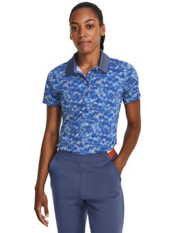 Under Armour - UA Play Off Printed Blue Polo T-Shirt