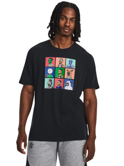 Under Armour - UA Curry Nft Short Sleeve Printed Black T-Shirt