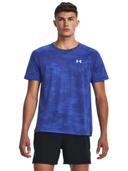 Under Armour - UA Streaker Speed Camo Short Sleeve Blue T-Shirt