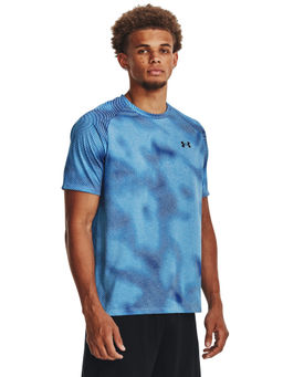 Under Armour - UA Techa, 2.0 Lino Print Half Sleeve Blue T-Shirt