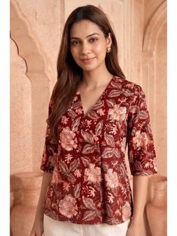PANCHRANGA - Mehraz Hand Block Printed Cotton Top