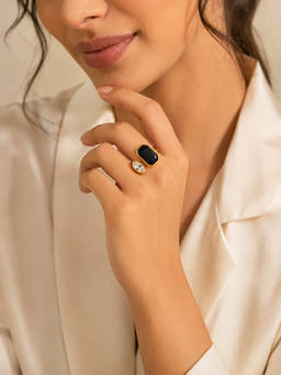 ABHUSHANAM - Eclipse Duo Noir Ring