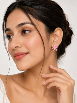 ABHUSHANAM - Blush Starfish Studs