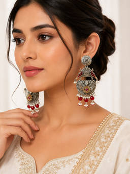 ABHUSHANAM - Rajsi Scarlet Sparrow Earrings