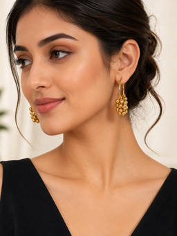 ABHUSHANAM - Ghunghroo Halo Hoop Earrings