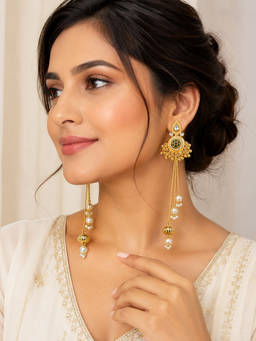 ABHUSHANAM - Noor Meenakari Pearl Earrings