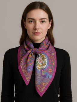 Alvaro Castagnino - Women Purple Printed Polyester Stole