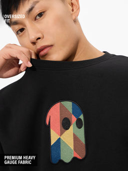 The Souled Store - Originals Fusion Black Oversized Men T-Shirt