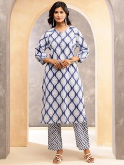 Aravalii - Navy Ripple Kurta Set