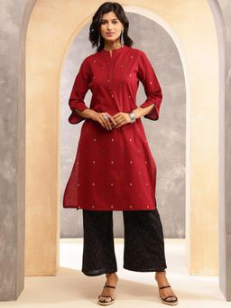 Aravalii - Garnet Grace Ikkat Kurta Set