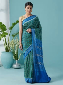 Fabindia - Cotton Woven Ikat Sari