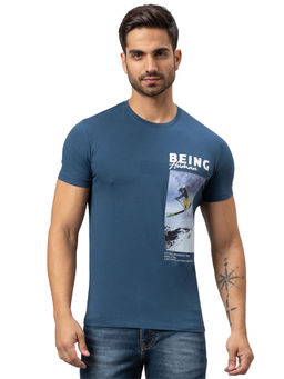 Being Human - Men Graphic Navy Blue T-Shirt