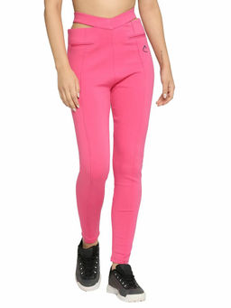 Being Human - Women Pink Solid Leggings