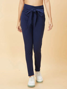 Being Human - Women Navy Blue Solid Leggings