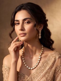 ADIVA - Gold-Plated Kundan Traditional Jewellery Set for Women