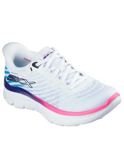 SKECHERS - White Summits Plus Bright Burst Sneakers