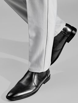 Louis Stitch - Jet Black Chelsea Boots