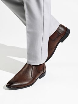 Louis Stitch - Brunette Brown Mid-Top Chelsea Boots