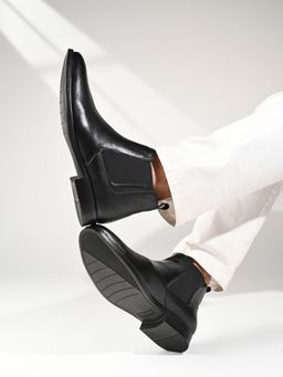 Louis Stitch - Jet Black Chelsea Boots