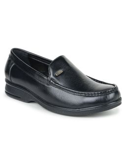 Zoom Shoes - Men's Black Genuine Leather Lightweight Loafers