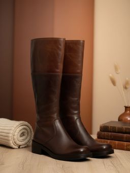 EZOK - Brown Leather Long Boots