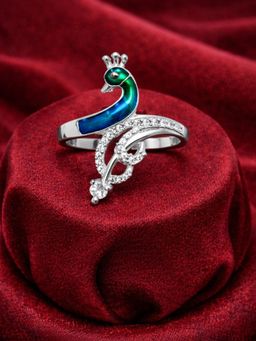 Estele - Rajvika Morbagh White Peacock Ring
