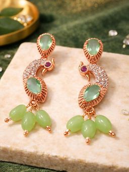 Estele - Ranjika - Morbagh Mint Green Drop Earrings