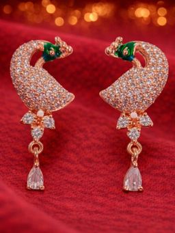 Estele - Ranjika - Morbagh White Rose Gold Drop Earrings