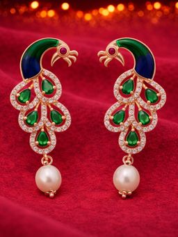 Estele - Rajani - Morbagh Green CZ Earrings
