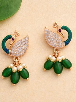 Estele - Ranjika - Morbagh CZ Multi-Color Drop Earrings