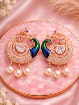Estele - Shringar - Morbagh White Stone Earrings