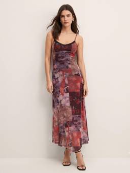 Outzidr - Multi-Color Print Slip Dress