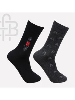 Bonjour - Mens Premium Woolen Full Length Formal Socks (Pack of 2)