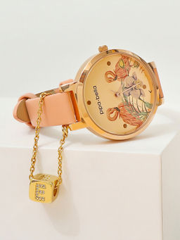 Pipa Bella by Nykaa Fashion - Gold-Plated E Initial Cubic Watch Charm