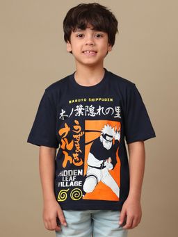 Kidsville - Official Naruto Graphic Printed Regular Fit Cotton Tshirt For Boys