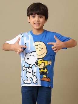 Kidsville - Official Peanuts Graphic Printed Regular Fit Cotton Tshirt For Boys