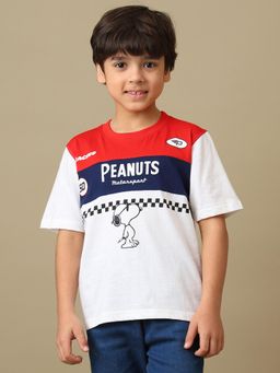 Kidsville - Official Peanuts Graphic Printed Regular Fit Cotton Tshirt For Boys