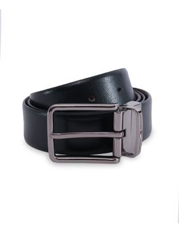 Tommy Hilfiger - Men Reversible Leather Textured Belt - Black & Brown