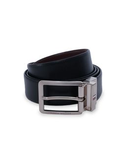 Tommy Hilfiger - Men Reversible Leather Textured Belt - Black & Brown