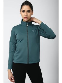 Van Heusen - Women Green Solid Casual Jacket