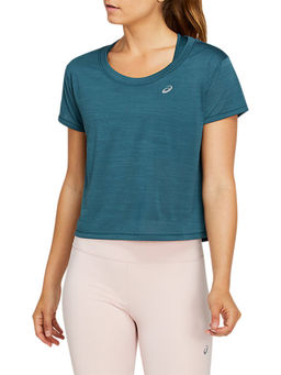 ASICS - Race Crop Ss Blue Womens T-shirts