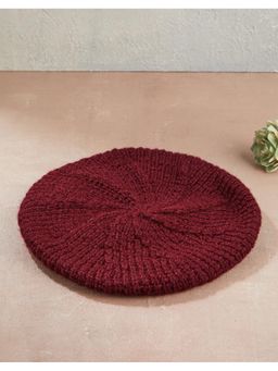 Fabindia - Maroon Acrylic Beanie