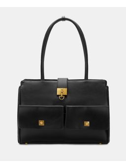 U.S. POLO ASSN. - Black Alice Women Handbag Fits Up to 15 Laptop