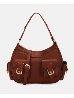 U.S. POLO ASSN. - Brown Alana Women Hobo Bag with Detachable Strap