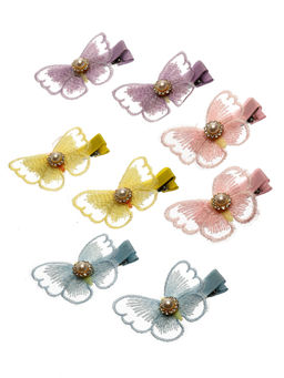 Stol'N - Multi-Color Butterfly Detailed Hair Clips (Pack of 8)