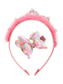 Stol'N - Multi-Color Bow Hair Band & Butterfly Hair Clip (Set of 2)