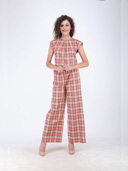 AAVYAM - Peach Picnic Jumpsuit