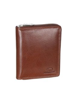 Brown Bear - Billy Men's Premium Brown Leather Zipper Wallet