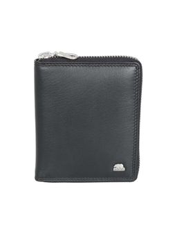 Brown Bear - Billy Men's Premium Black Leather Zipper Wallet